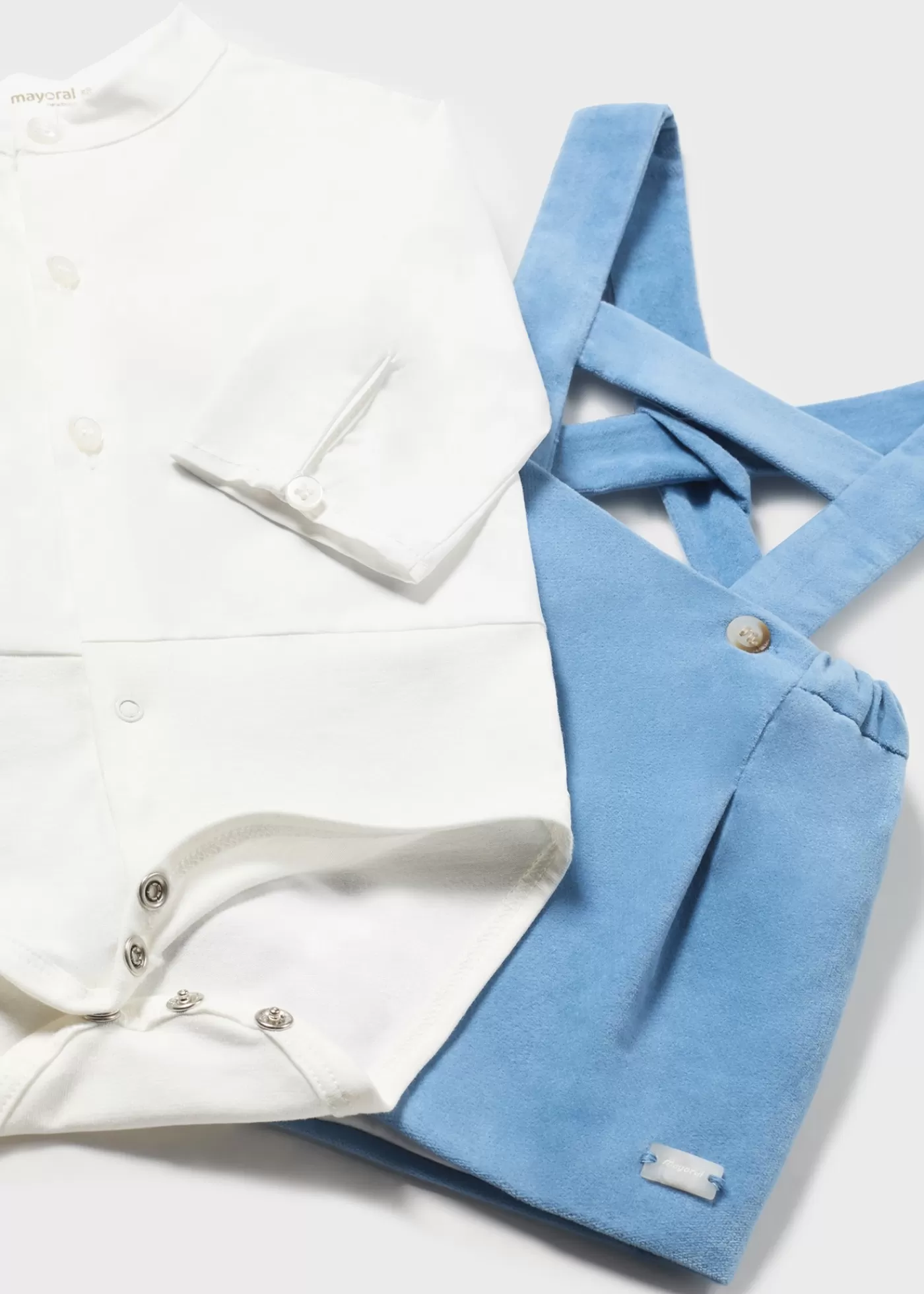 Mayoral Newborn Bodysuit and Dungarees Set Snow Shop