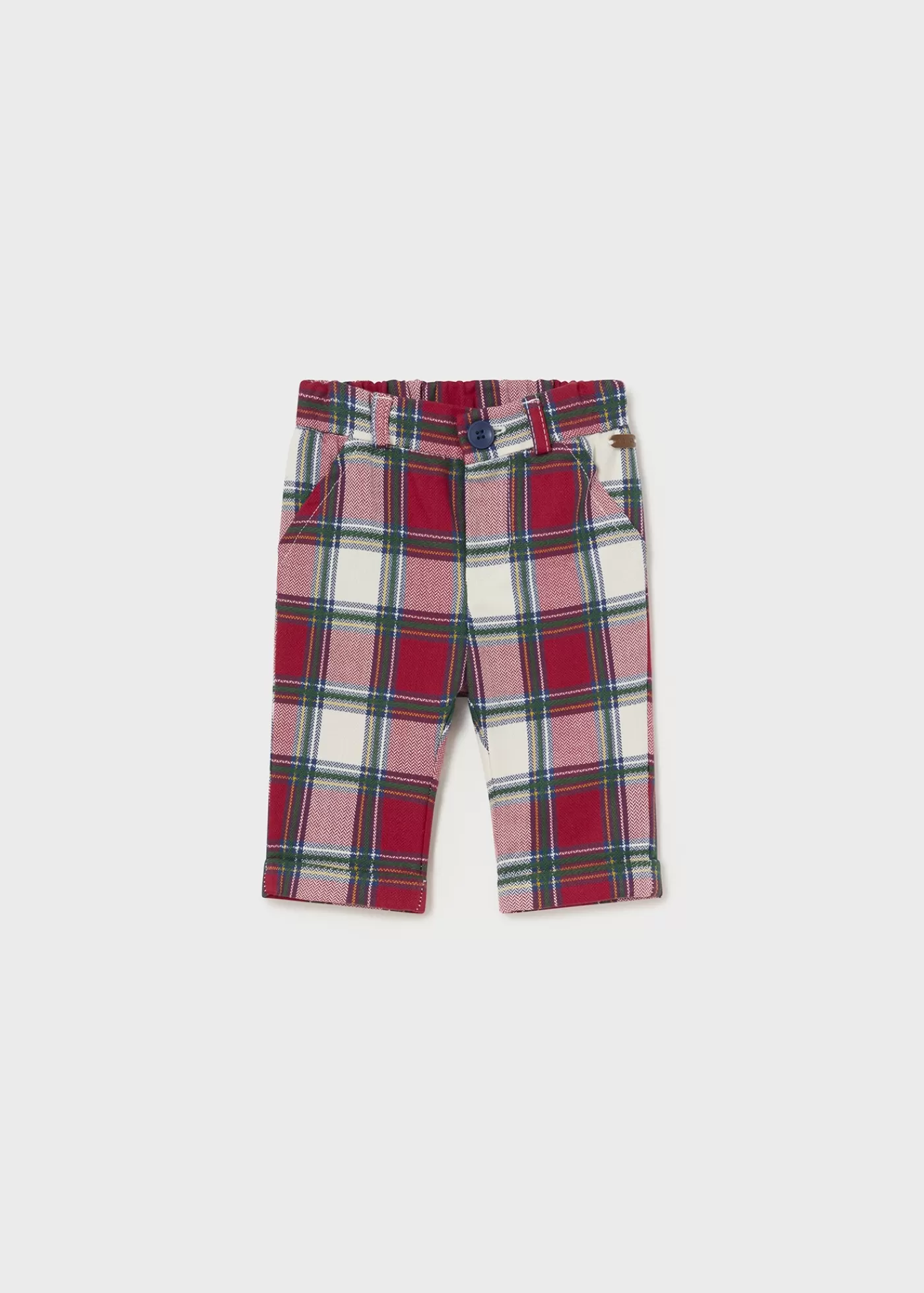 Mayoral Newborn Checked Pants Red Cheap