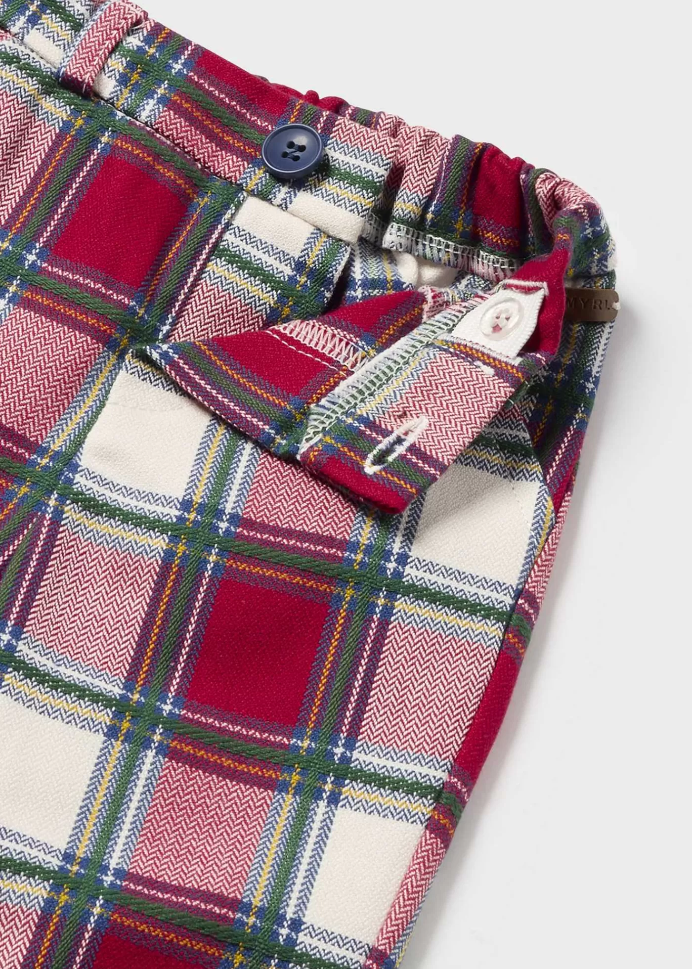 Mayoral Newborn Checked Pants Red Cheap
