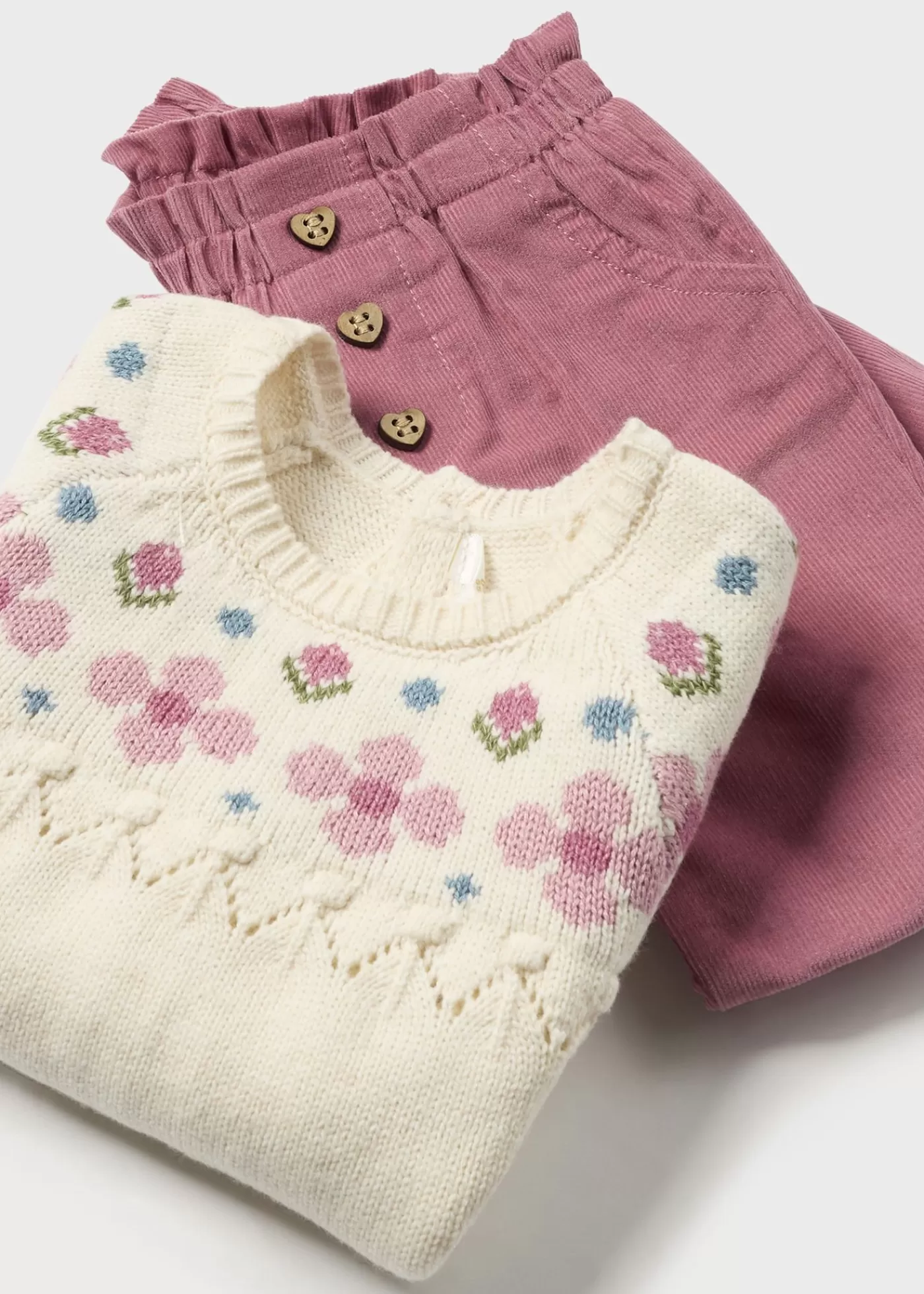 Mayoral Newborn Corduroy Pants and Sweater Set Midrose Store