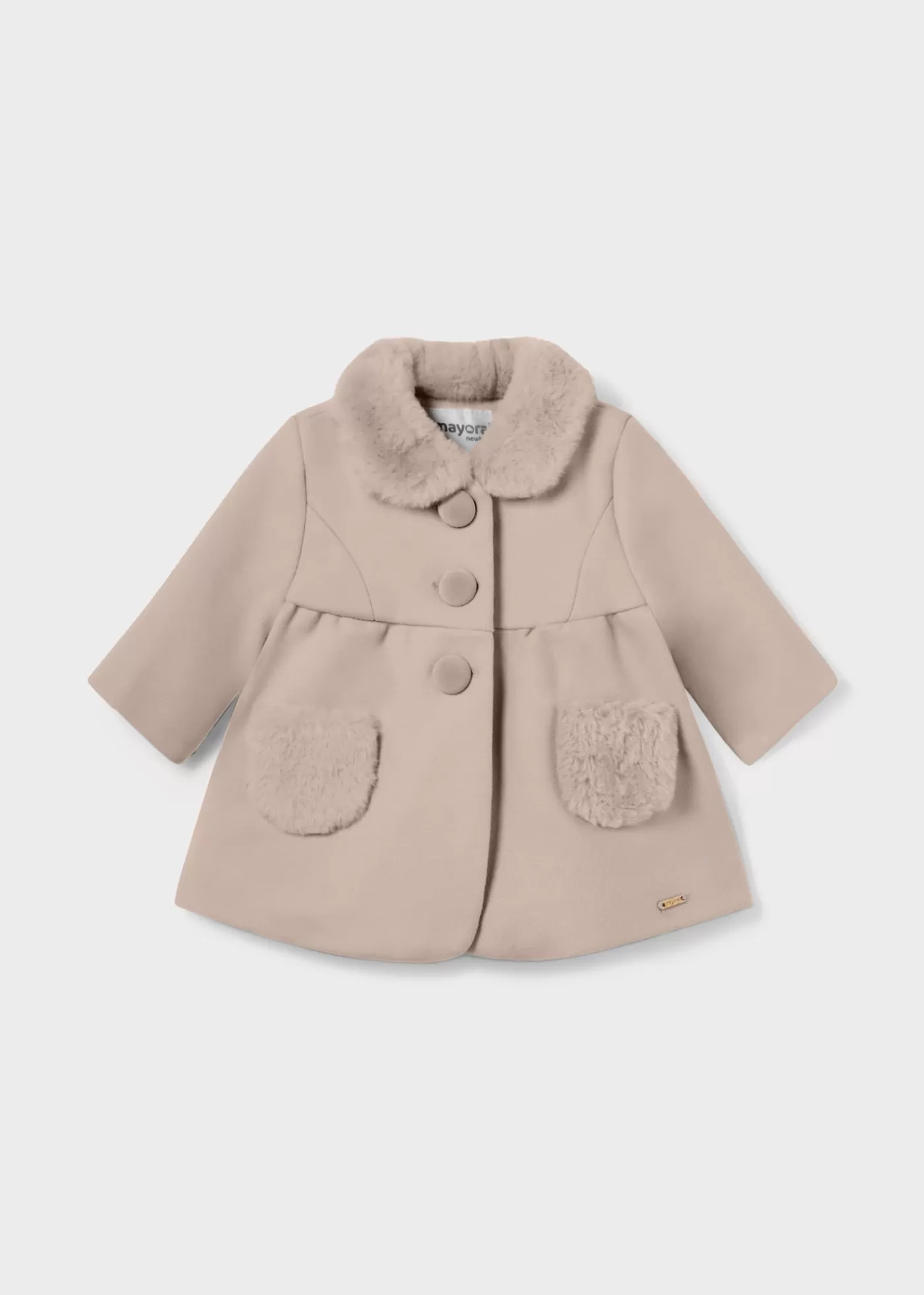 Mayoral Newborn Dress Coat Nut Fashion