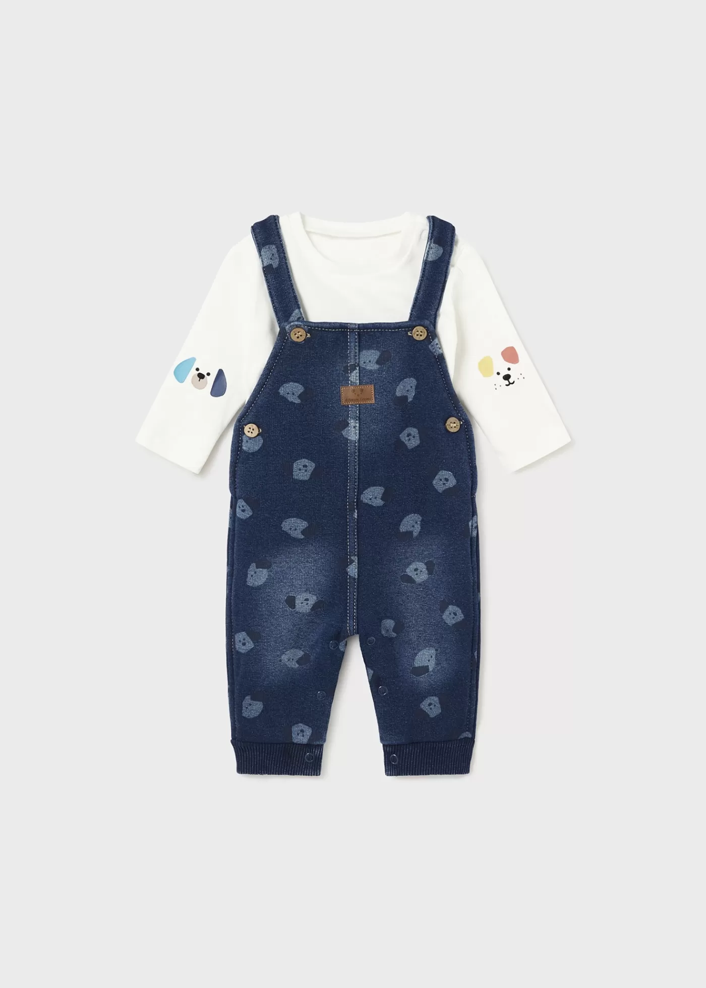 Mayoral Newborn Dungarees and T-Shirt Set Darkjeans Hot