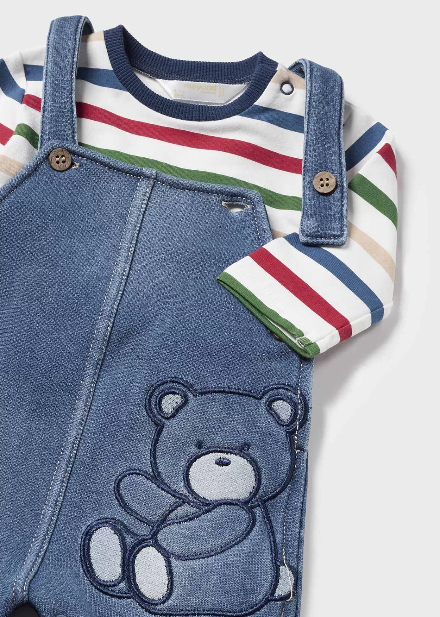 Mayoral Newborn Dungarees and T-Shirt Set Bluejeans Cheap
