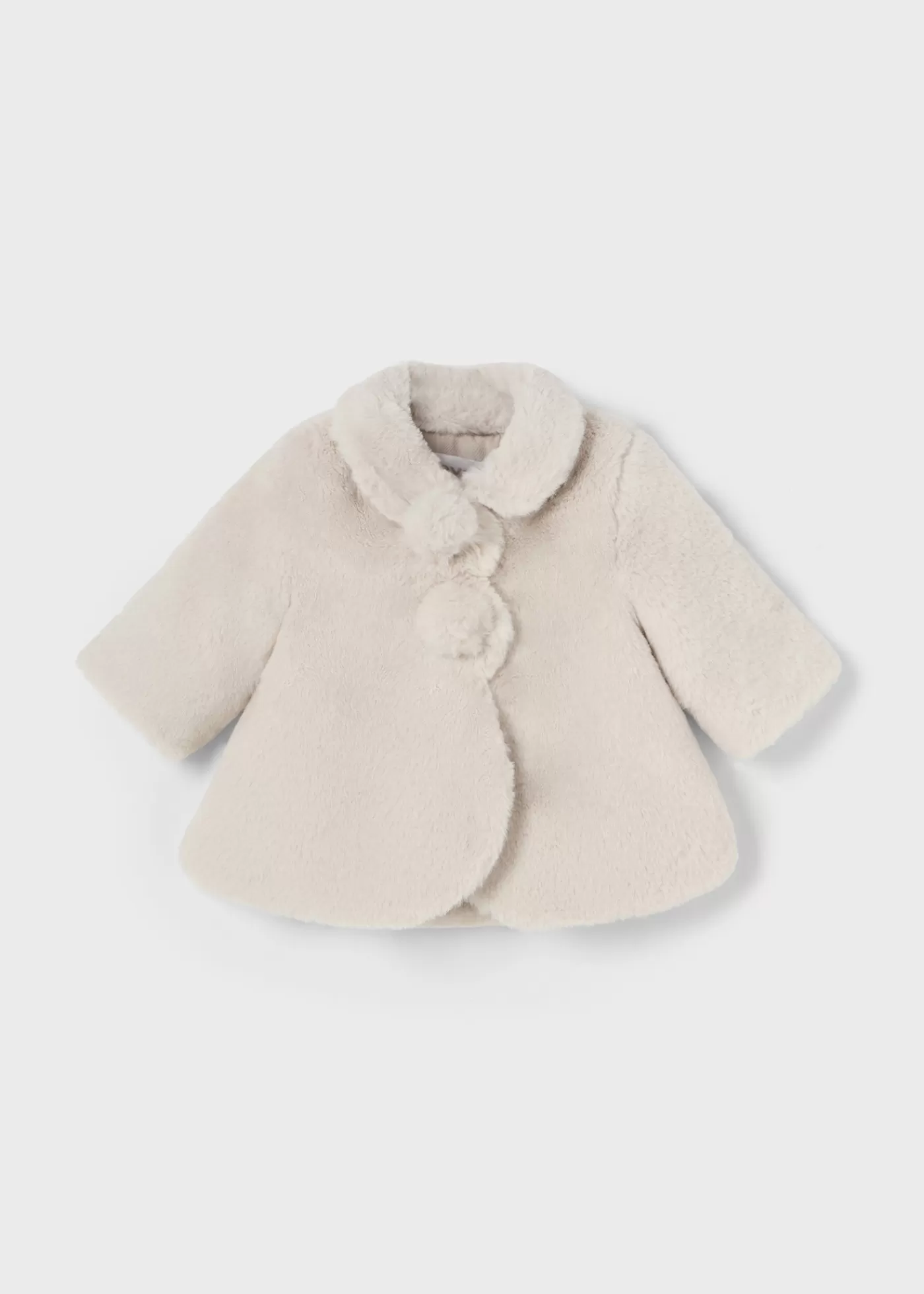Mayoral Newborn Faux Fur Coat Nut Outlet