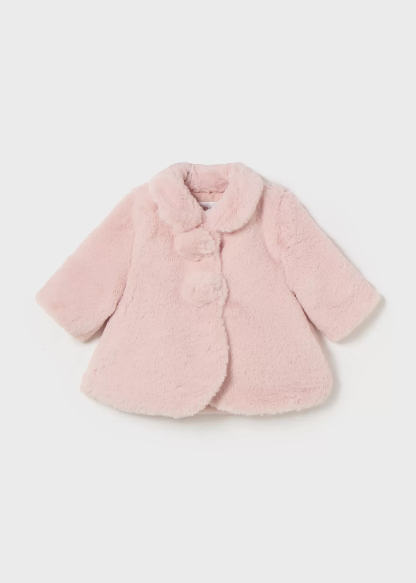 Mayoral Newborn Faux Fur Coat Blush Sale