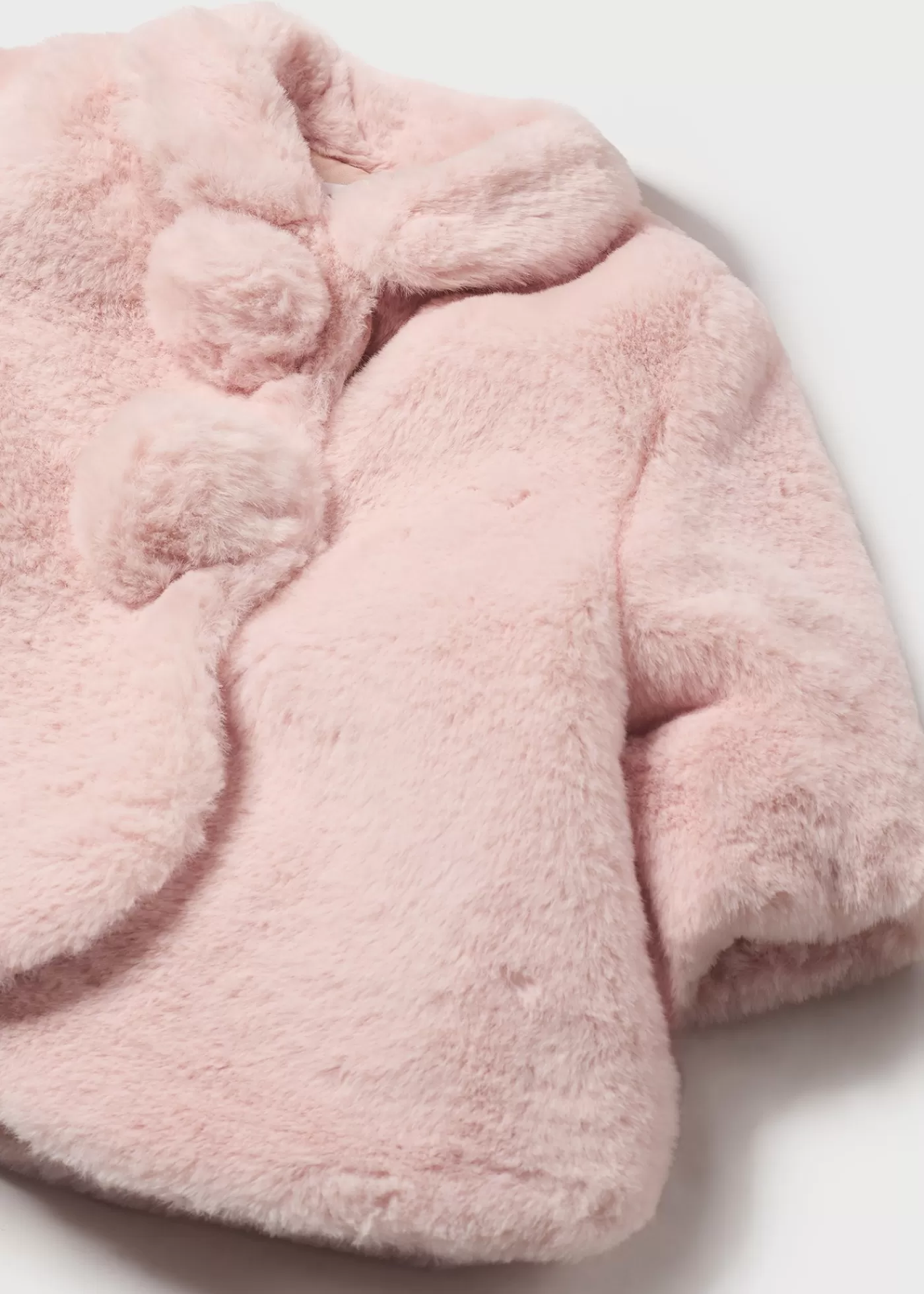 Mayoral Newborn Faux Fur Coat Blush Sale