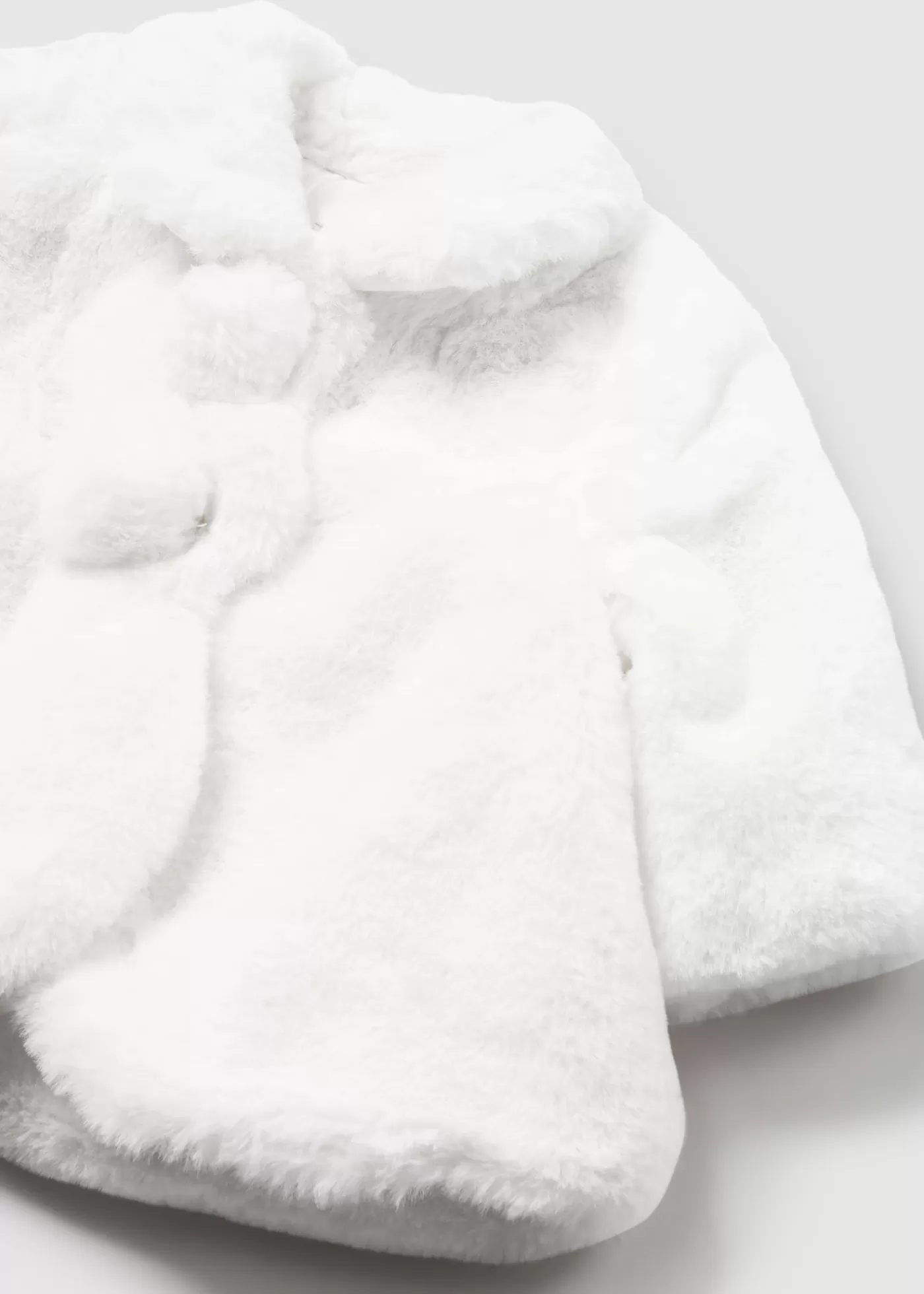 Mayoral Newborn Faux Fur Coat Offwhite Hot
