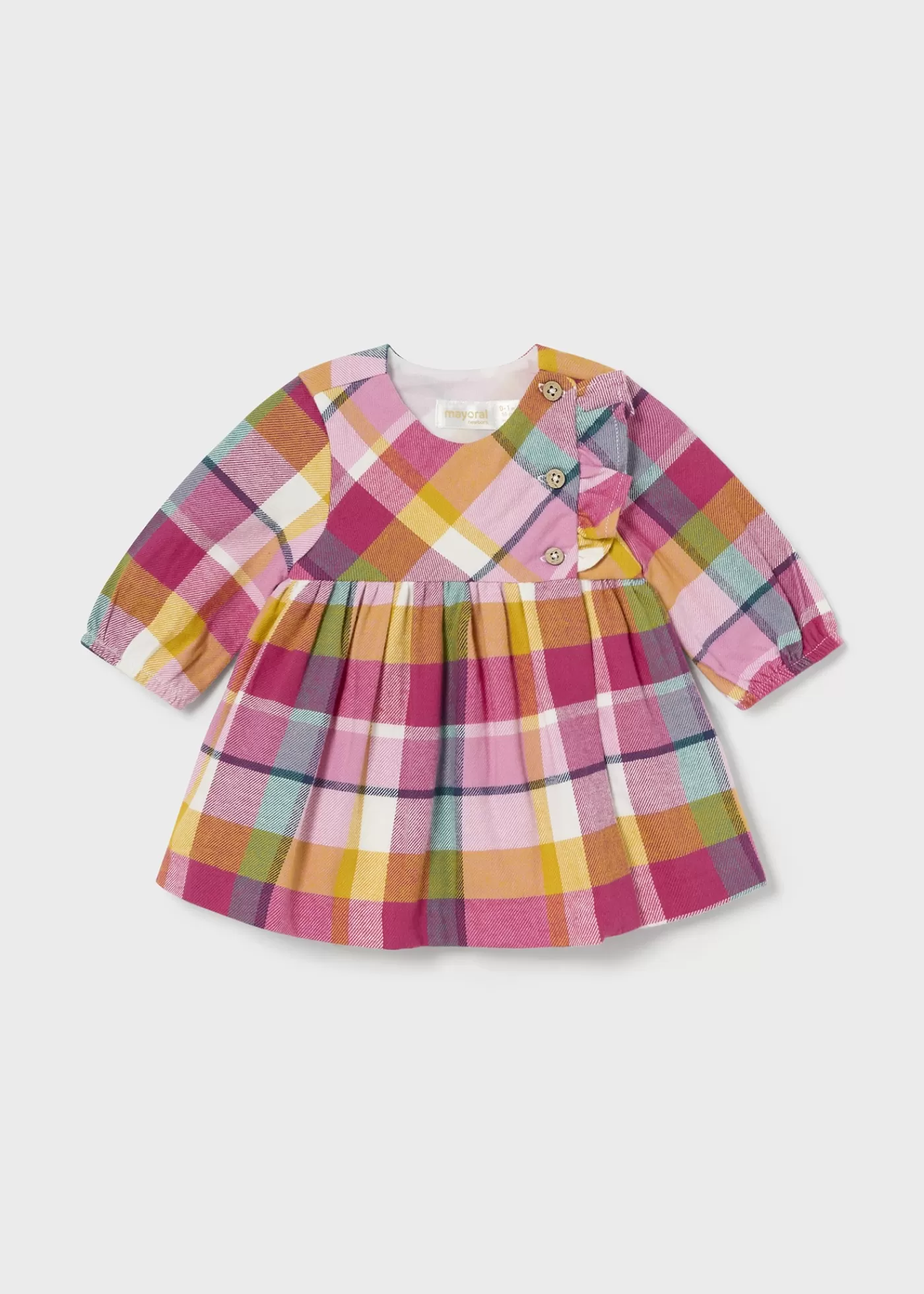 Mayoral Newborn Girl Checked Dress Bubblegum Store