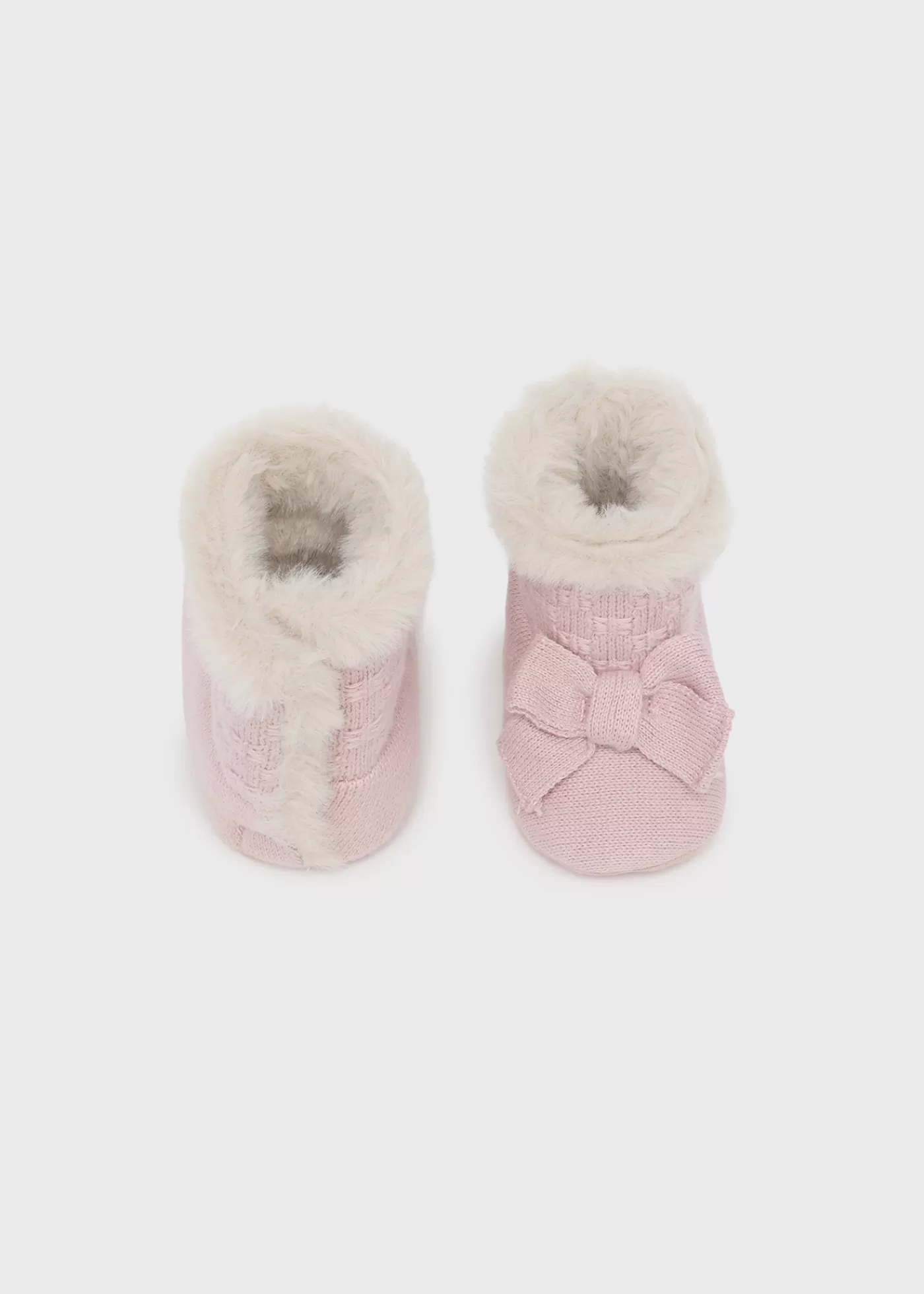 Mayoral Newborn Girl Knit Fur Boots Sugar Shop