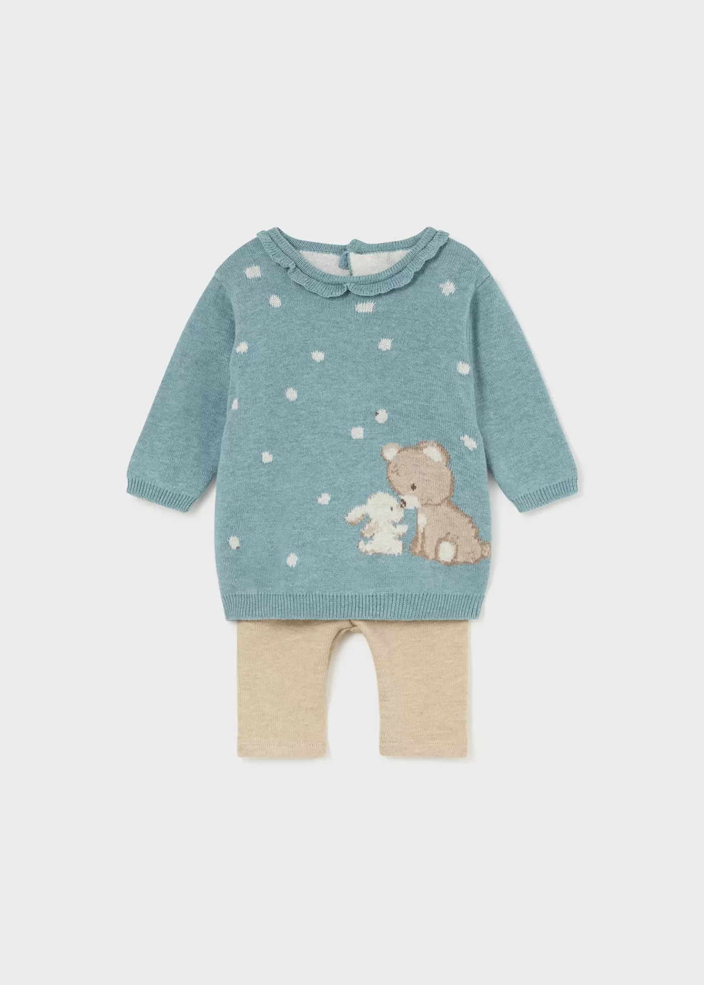 Mayoral Newborn Girl Knit Sweater and Pants Set Icebergheather Fashion