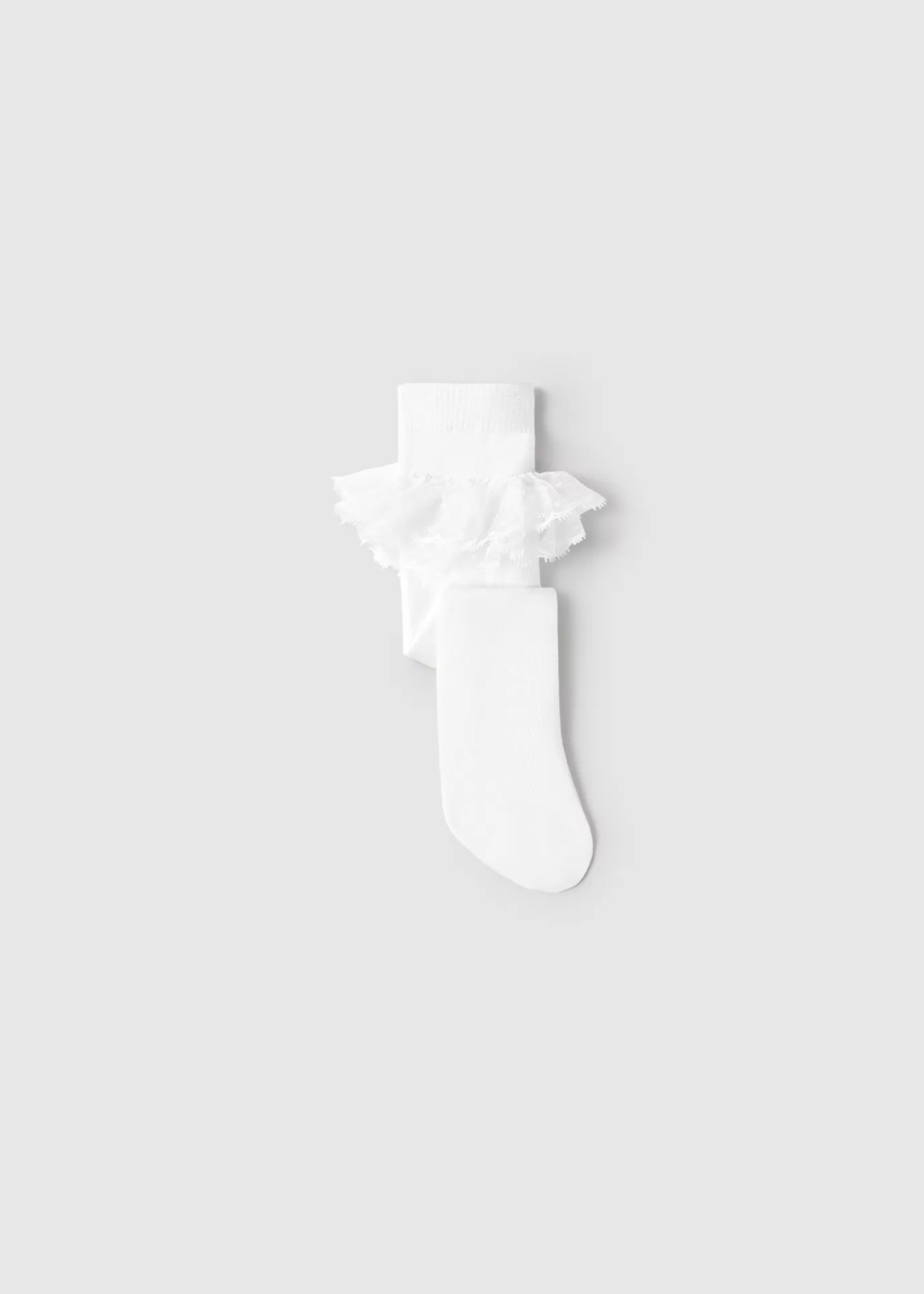 Mayoral Newborn Girl Ruffle Tights White Fashion