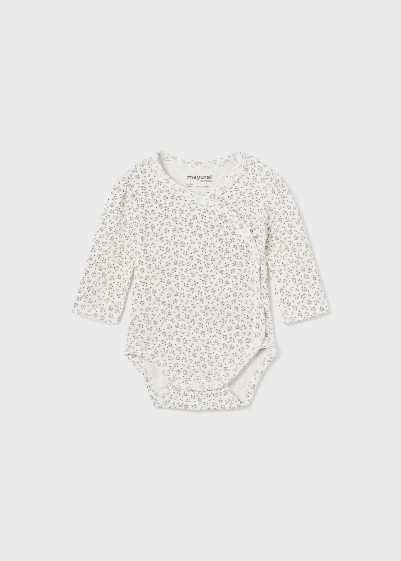 Mayoral Newborn Girl Set of 2 Print Bodysuits Offwhite-Walnut New