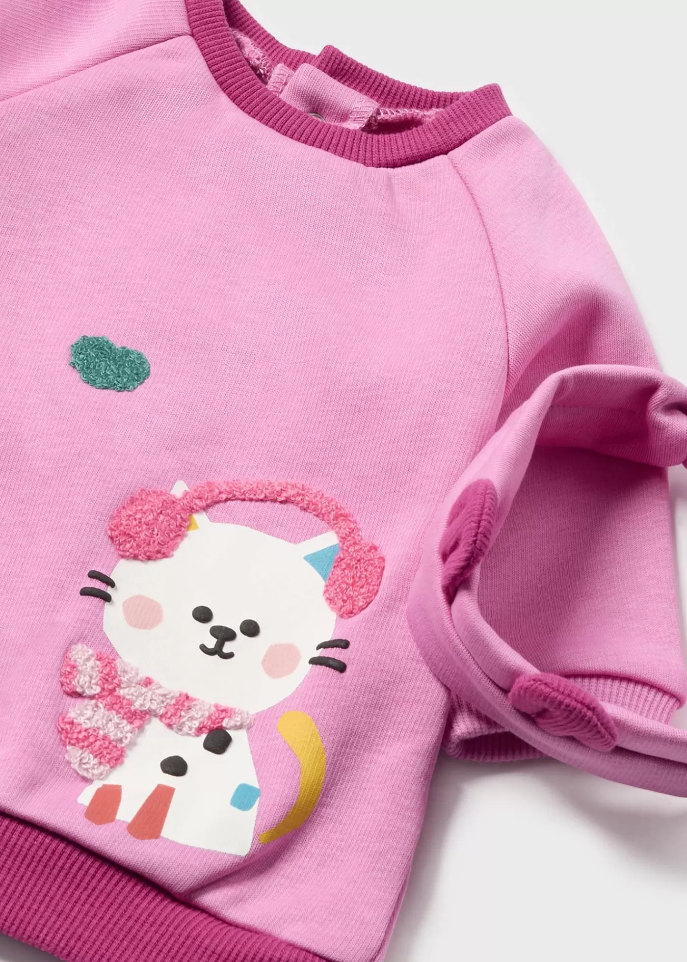 Mayoral Newborn Girl Sweater Dress with Headband Bubblegum Outlet