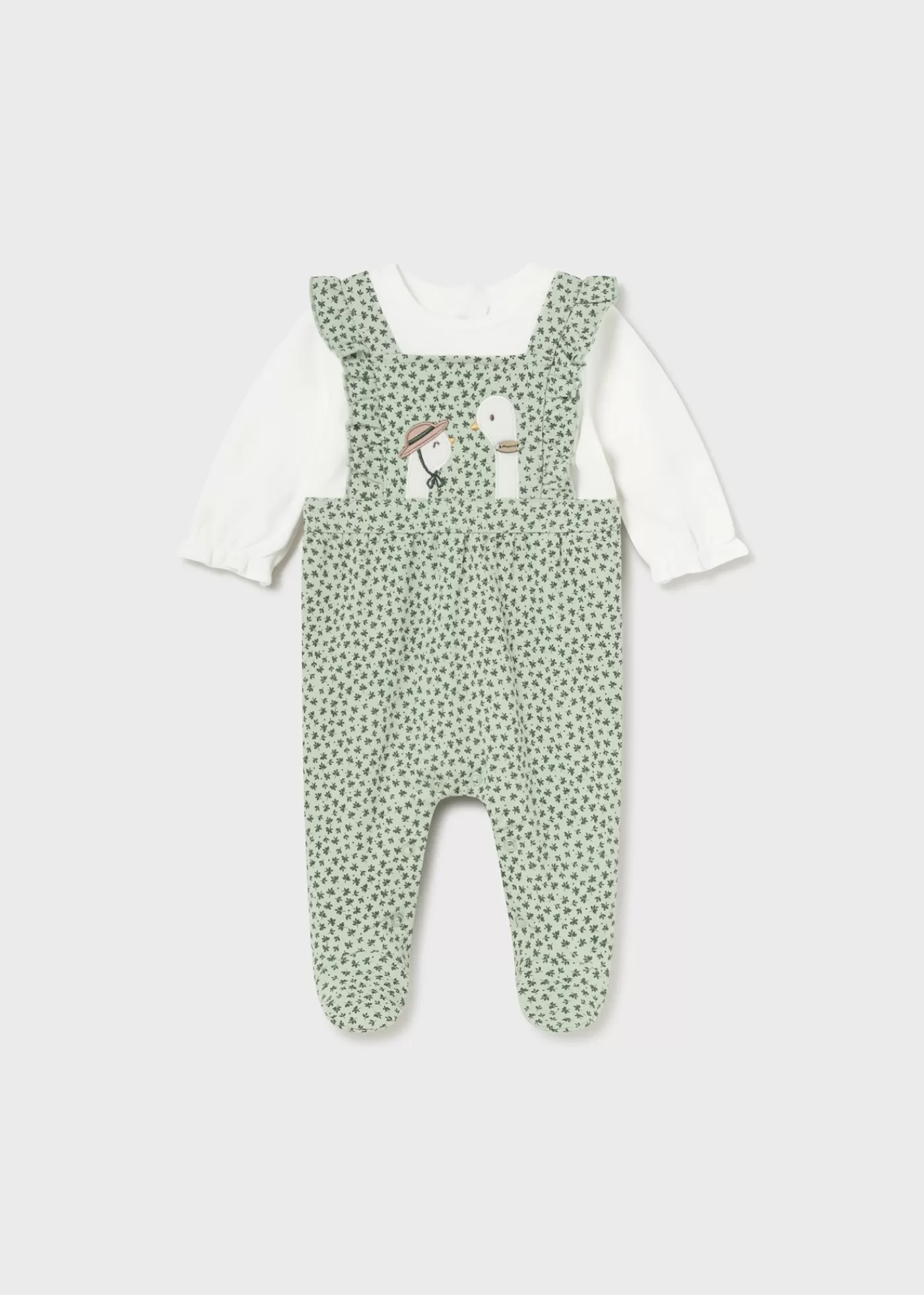 Mayoral Newborn Goose Print One-Piece Bamboo Flash Sale