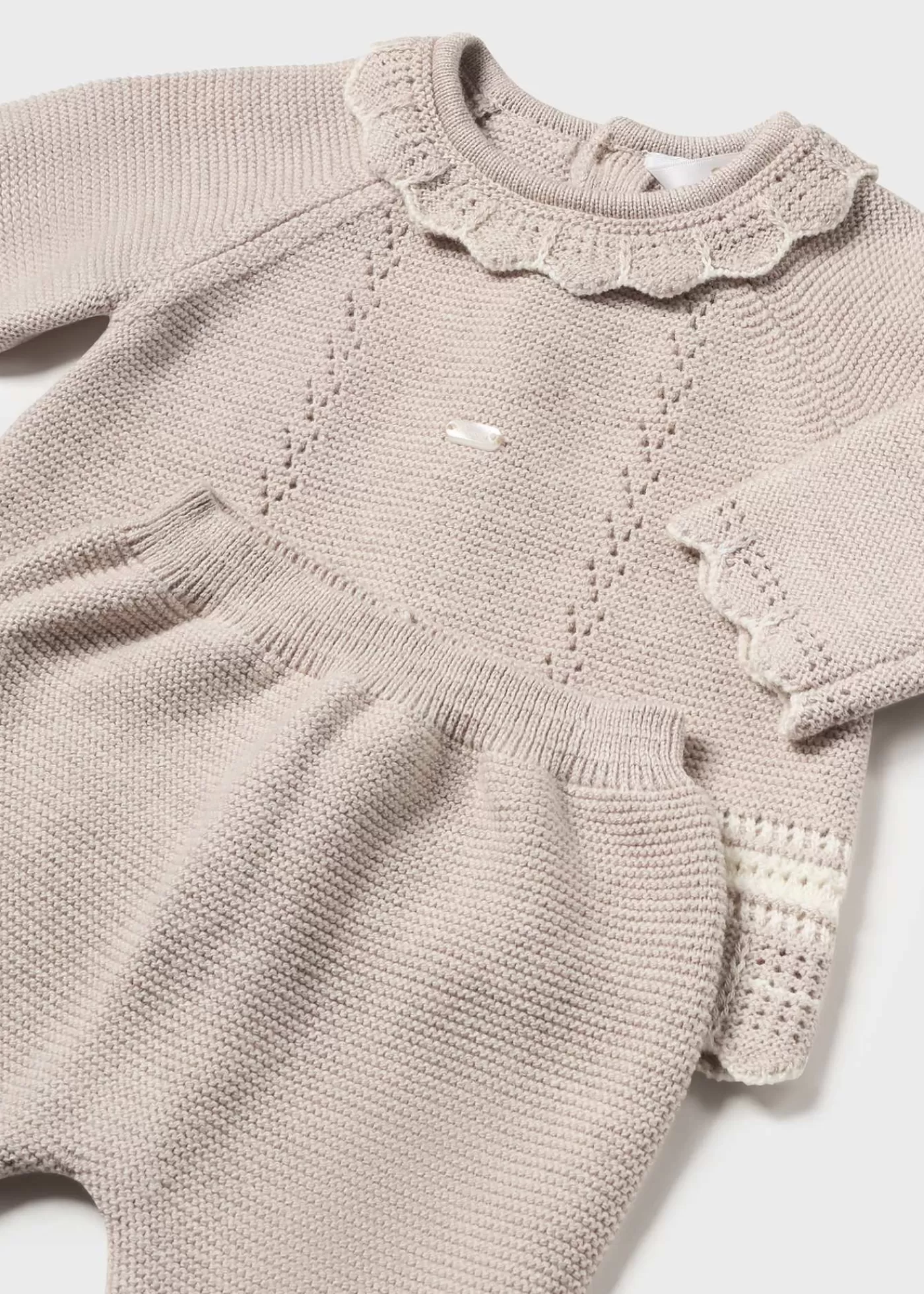 Mayoral Newborn Knit Sweater and Footed Pant Set Walnutmelange Fashion