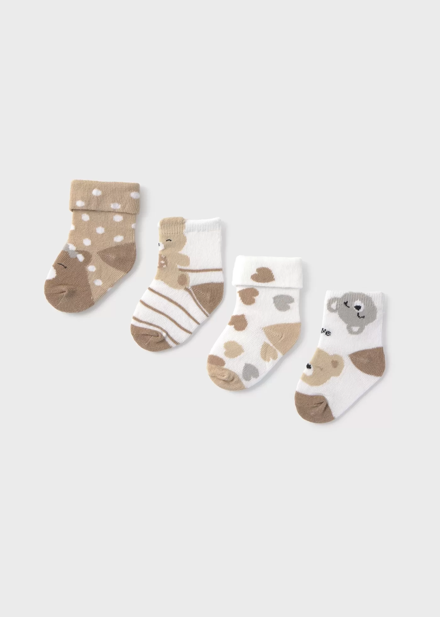 Mayoral Newborn 4-Pack Socks Biscuit Shop