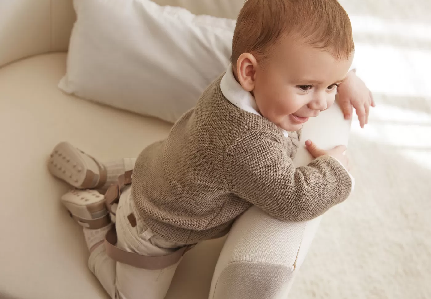 Mayoral Newborn Pants with Suspenders Nut Best