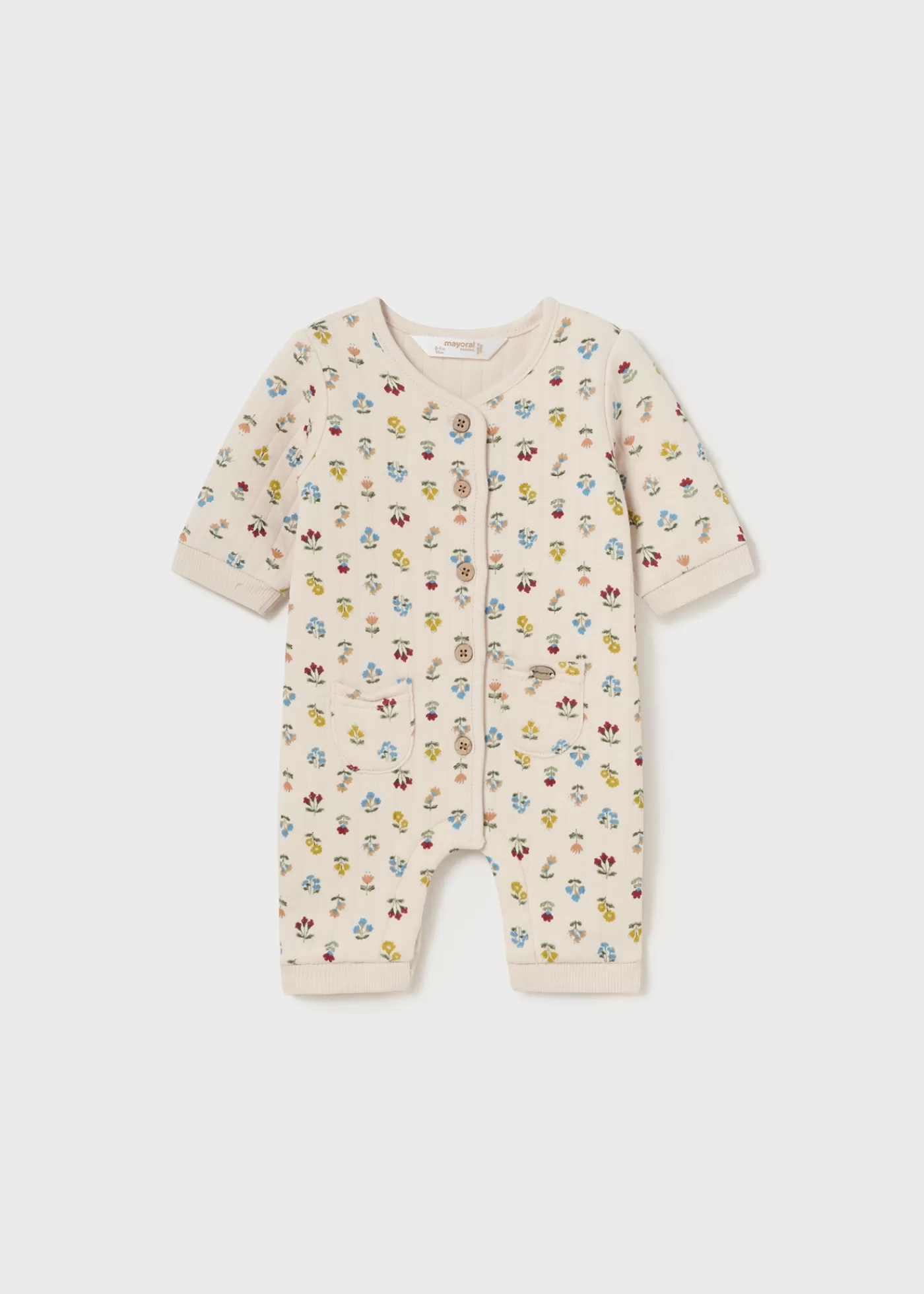 Mayoral Newborn Quilted One-Piece Ceramic Hot