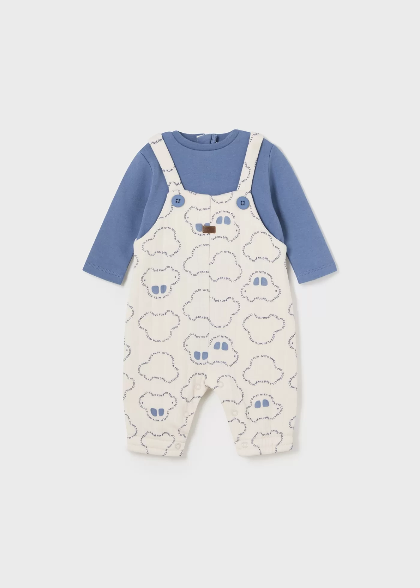 Mayoral Newborn Quilted One-Piece Midblue Best