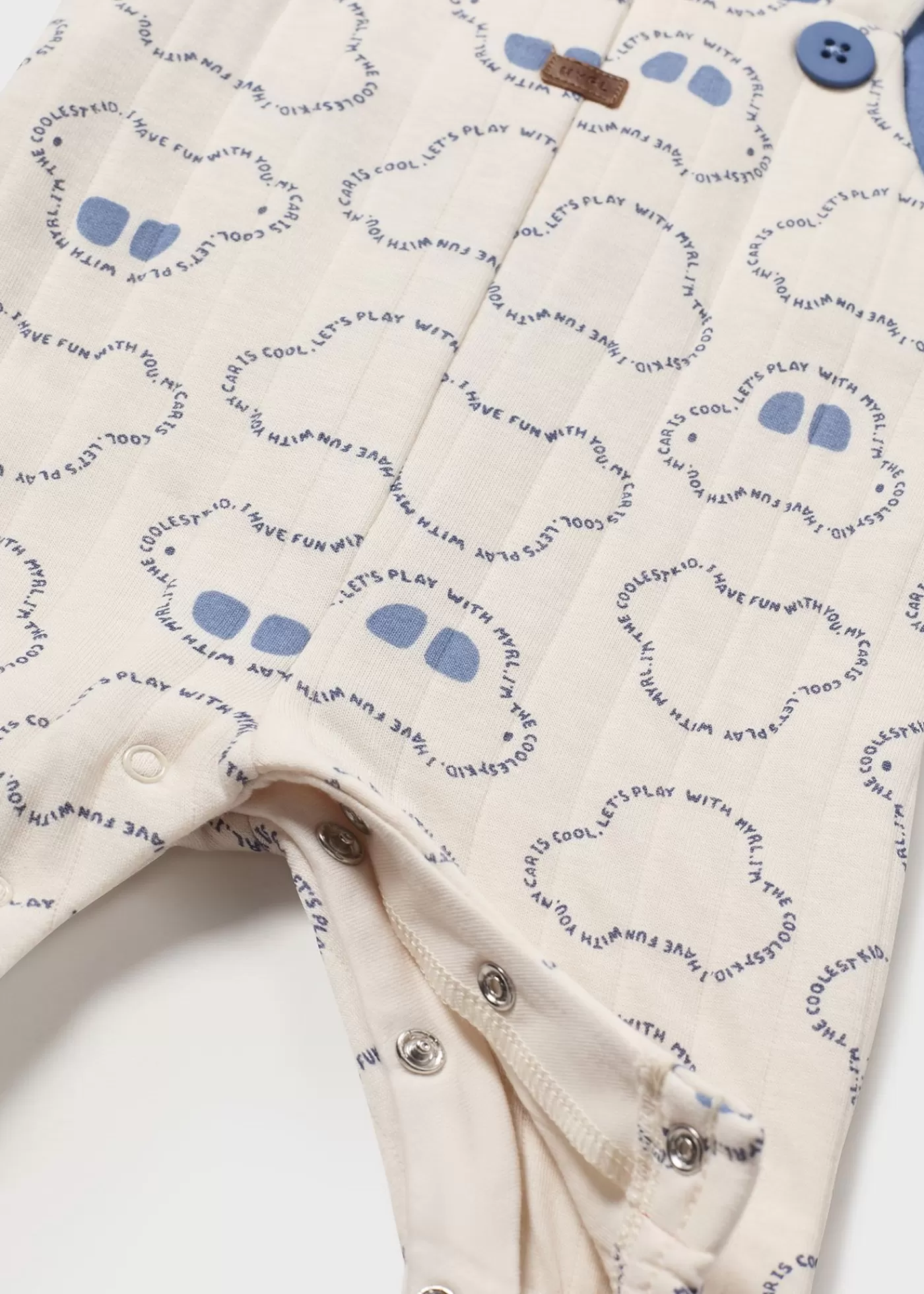 Mayoral Newborn Quilted One-Piece Midblue Best