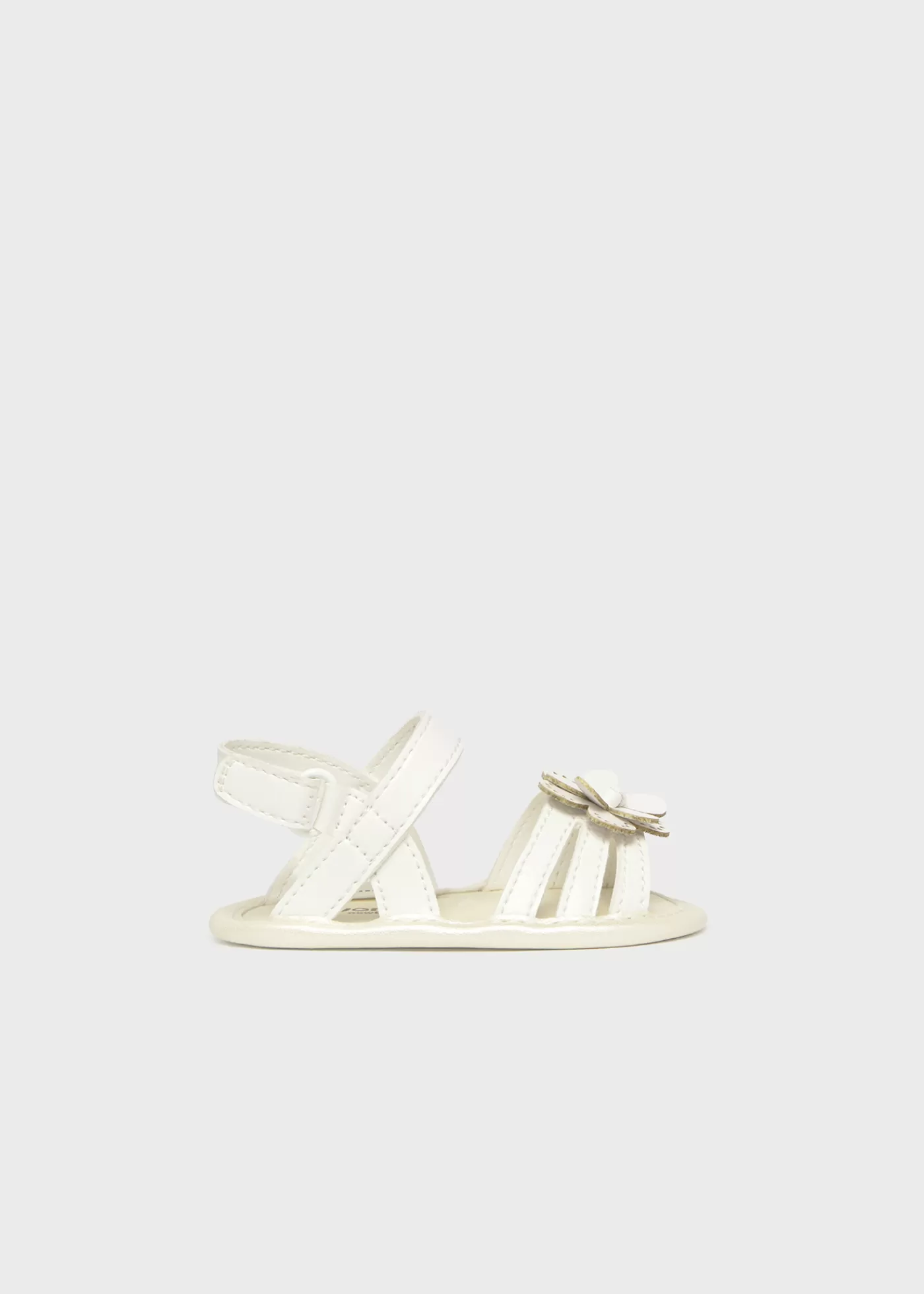 Mayoral Newborn Sandals with Flower White Best Sale
