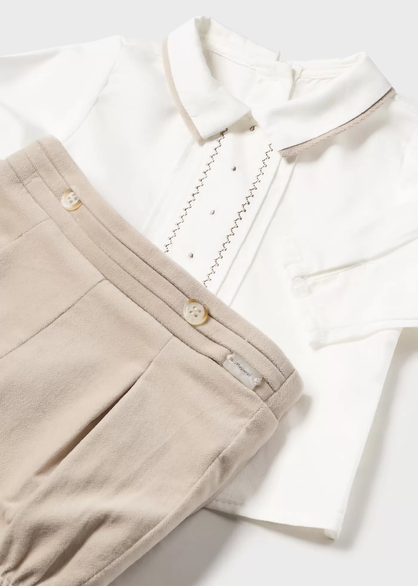 Mayoral Newborn Shorts and Shirt Set Toasted Discount