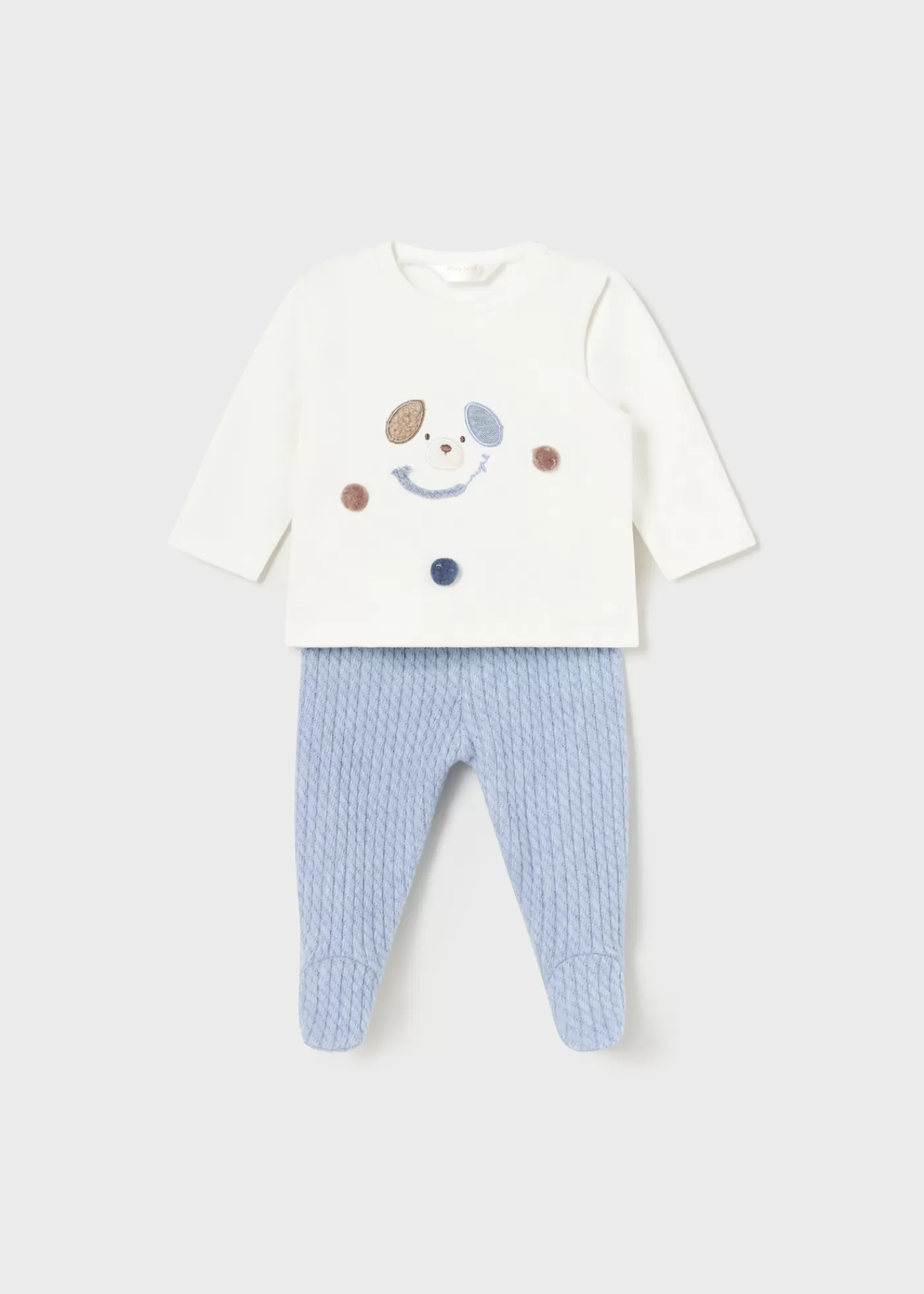 Mayoral Newborn Sweater and Footed Pant Set Sky Hot