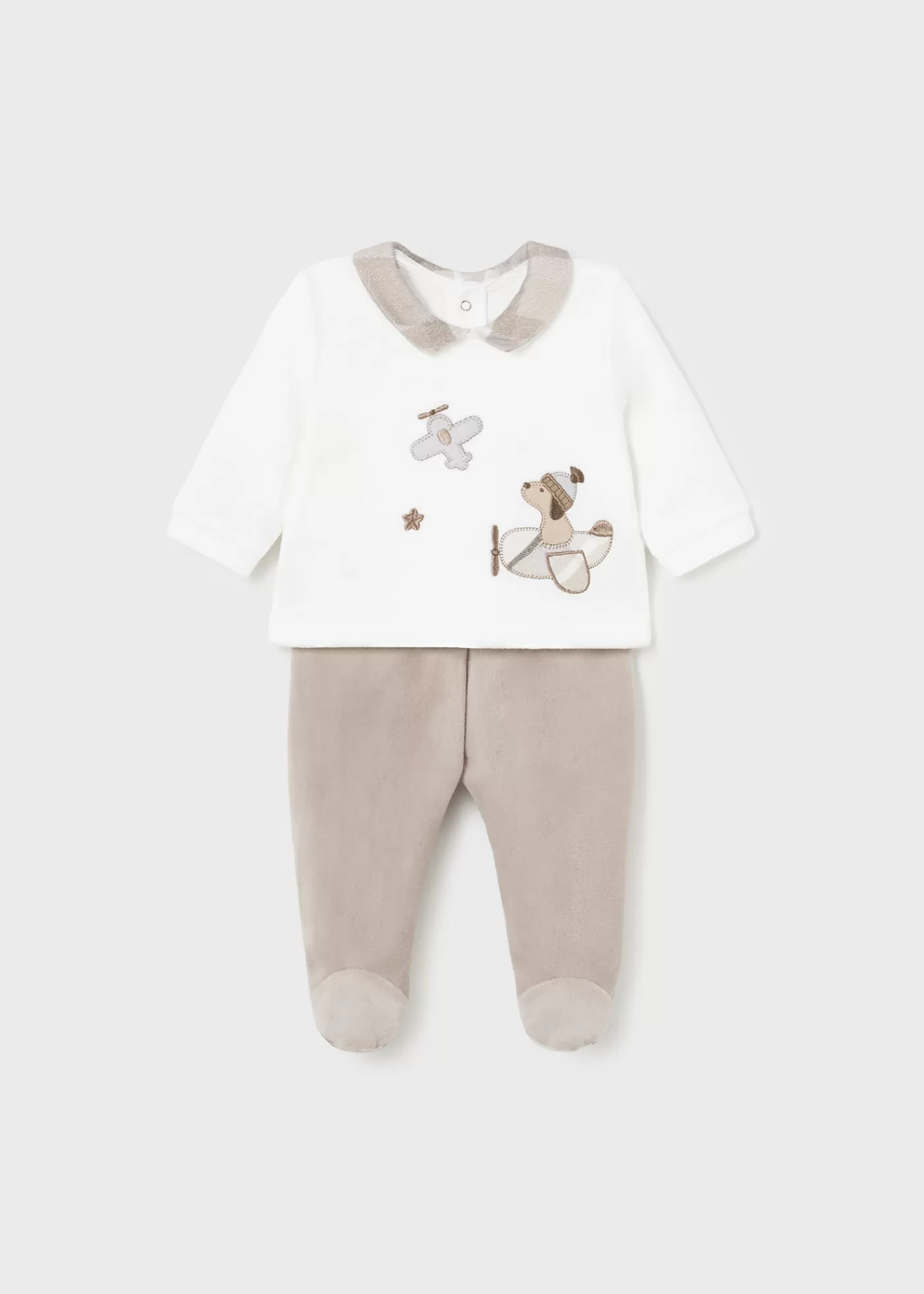 Mayoral Newborn Sweater and Footed Pant Set Nut Best
