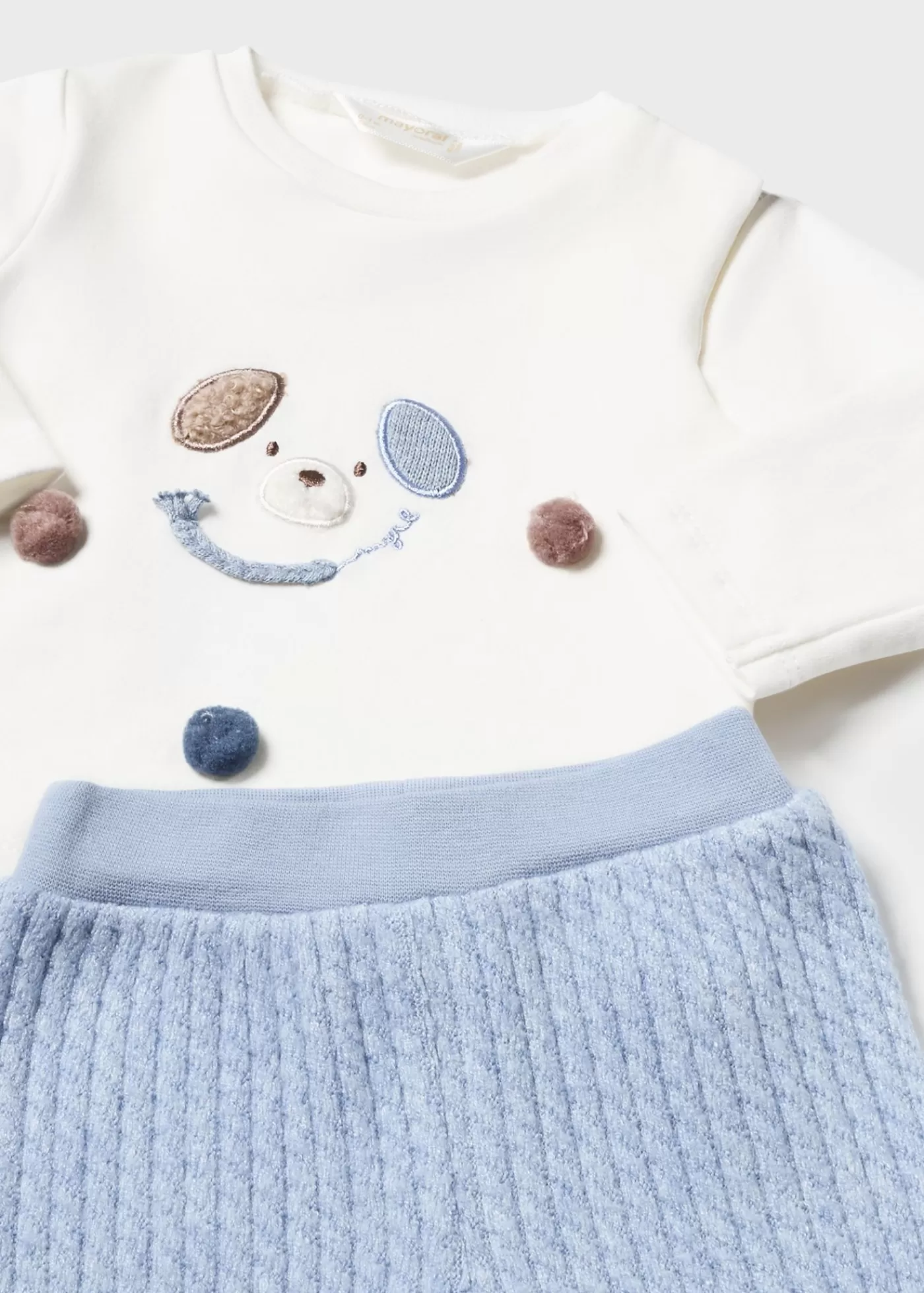 Mayoral Newborn Sweater and Footed Pant Set Sky Hot