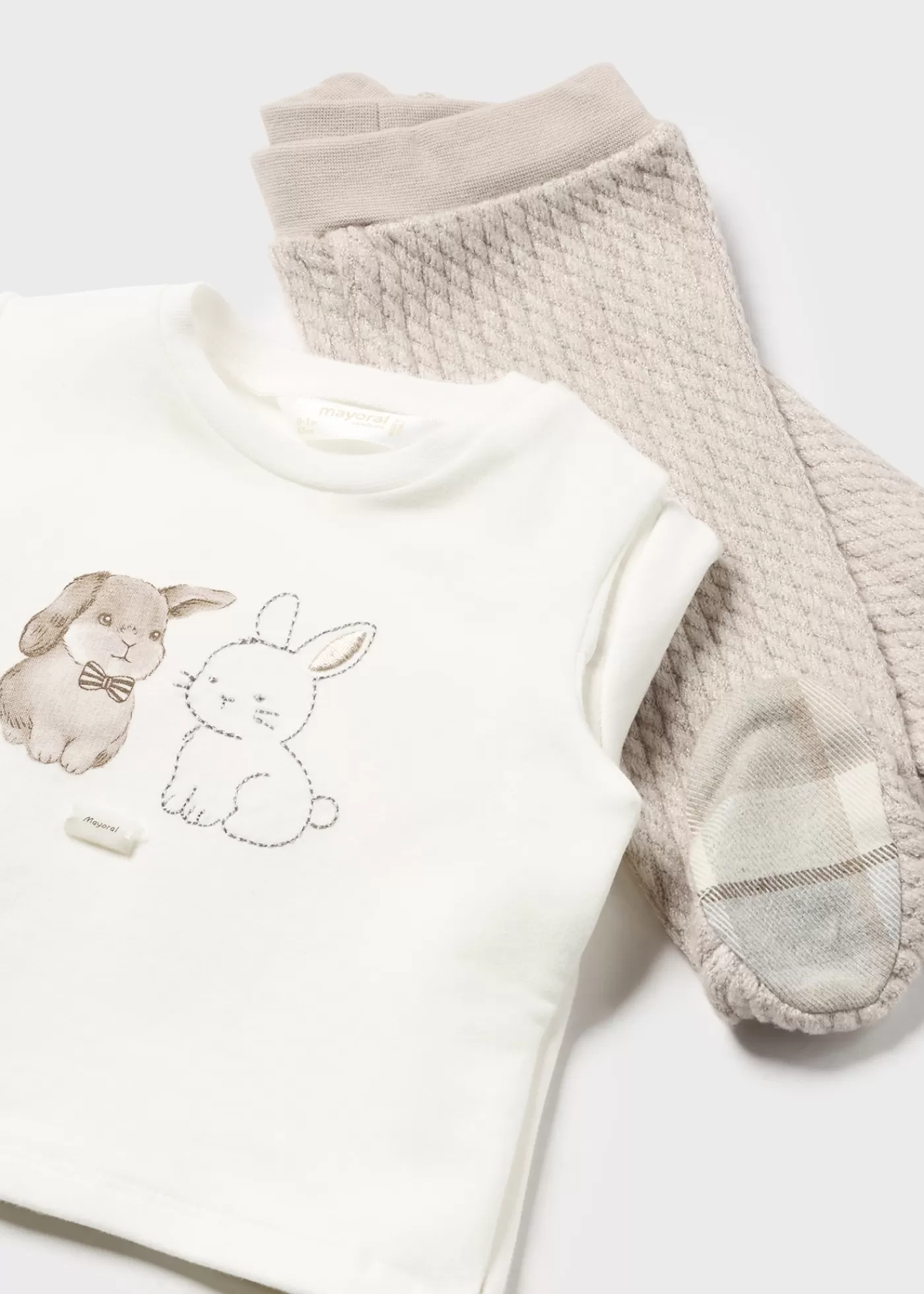 Mayoral Newborn Sweater and Footed Pant Set Walnutmelange Clearance