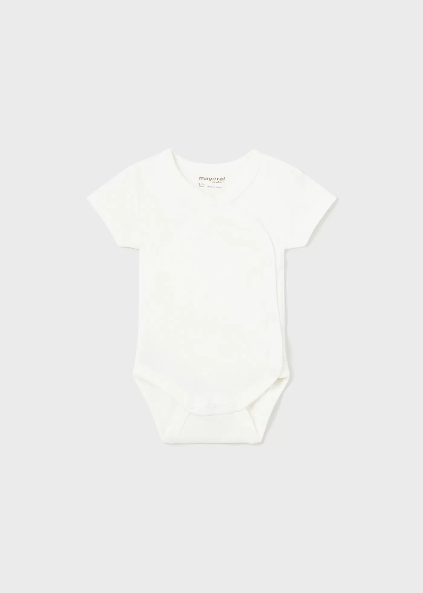 Mayoral Newborn Unisex Short Sleeved Bodysuit Offwhite Hot