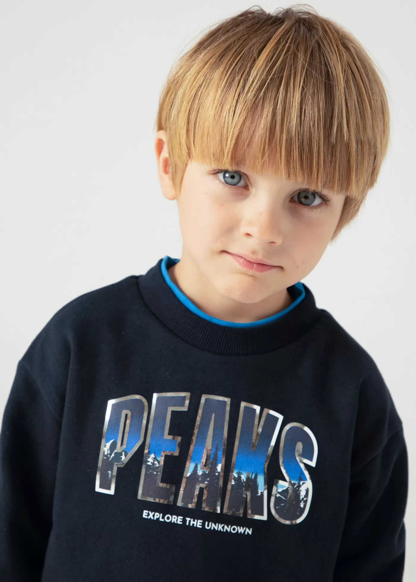 Mayoral Sweatshirt mountain letters boys Navy Hot