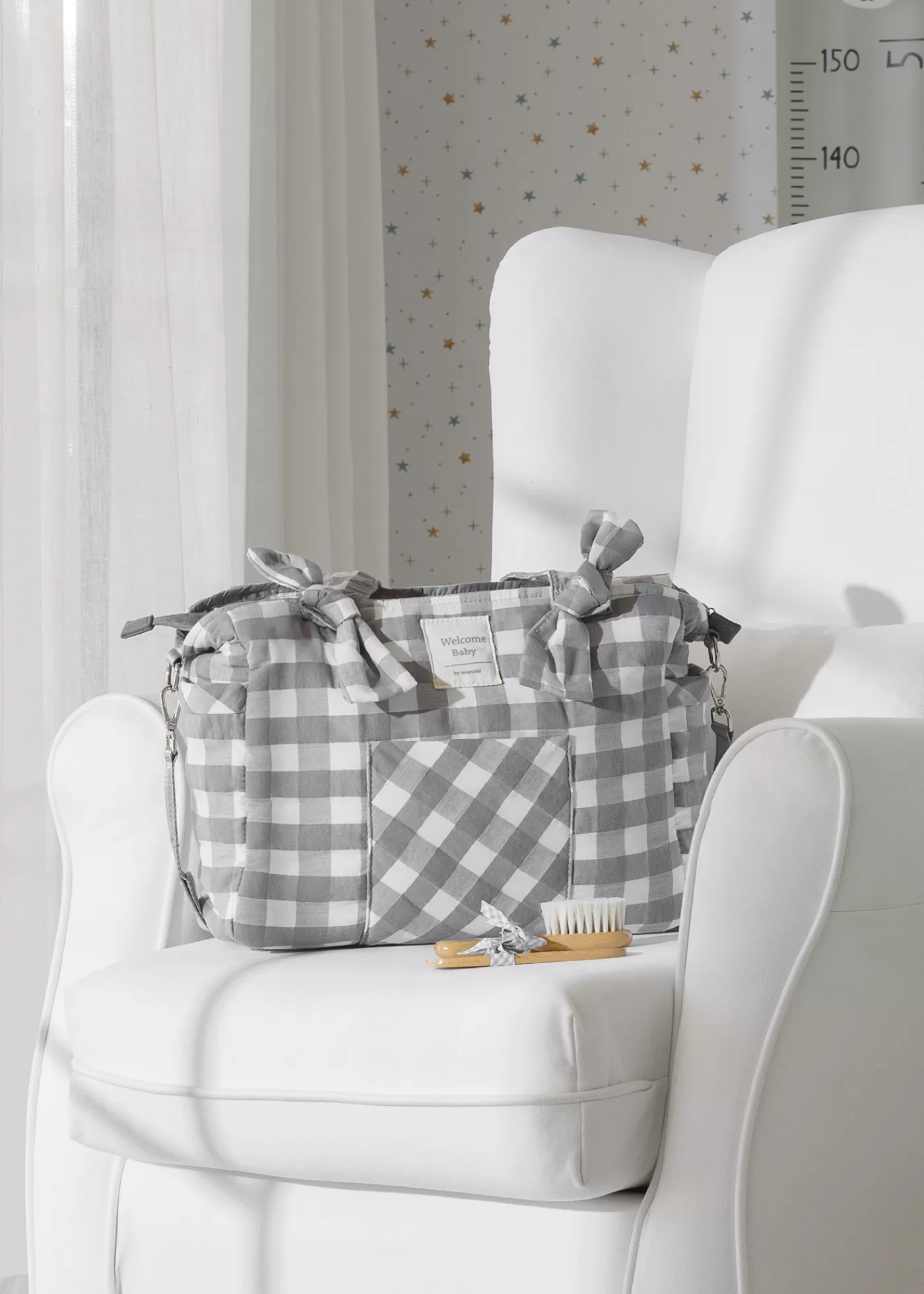 Mayoral Vichy Diaper Bag Charcoal Cheap