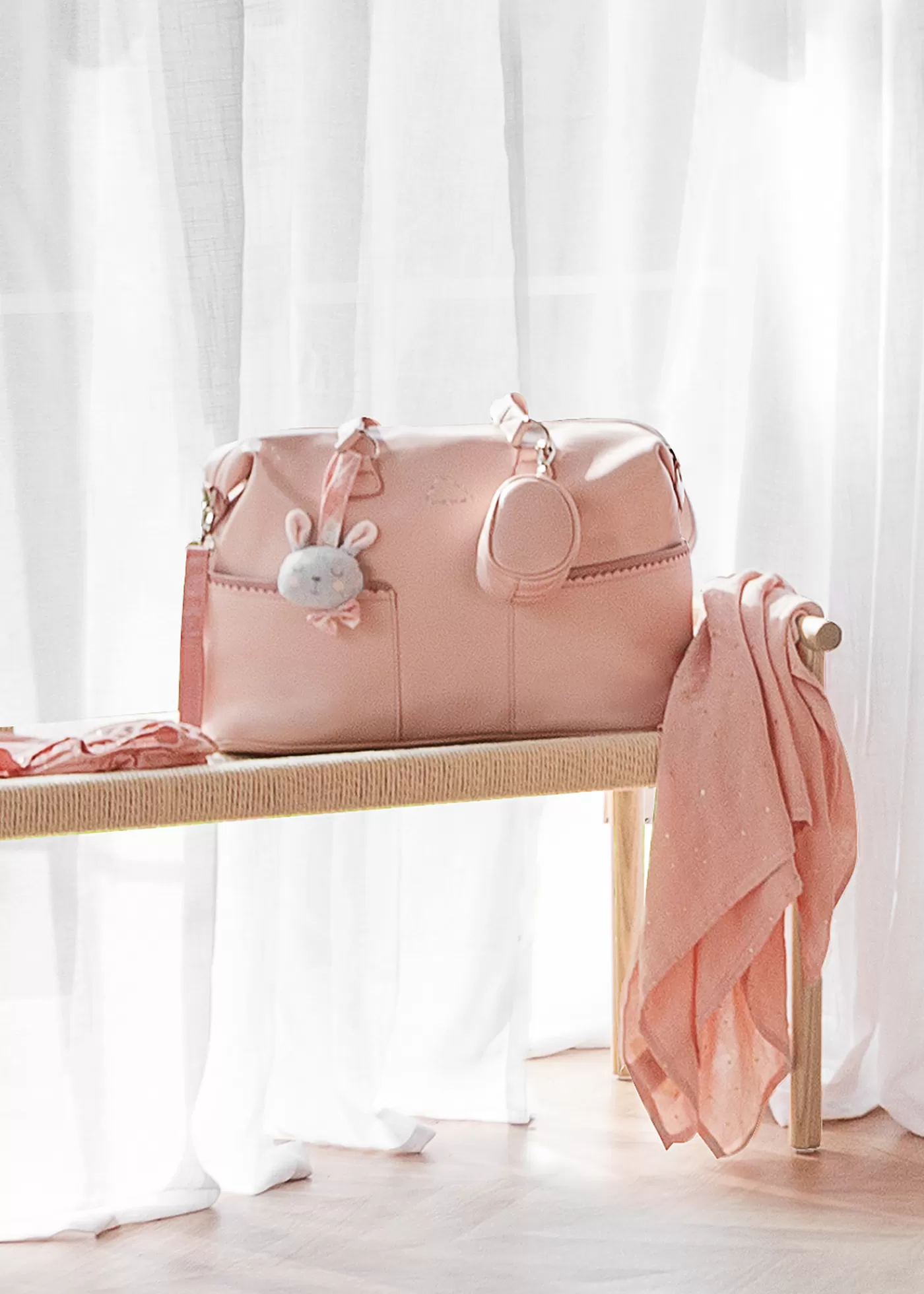 Mayoral Waves Diaper Bag with Matching Pacifier Case Lightpink Best